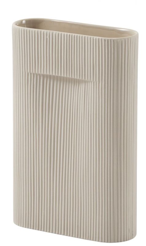 Ridge Vase Muuto H 35 Beige